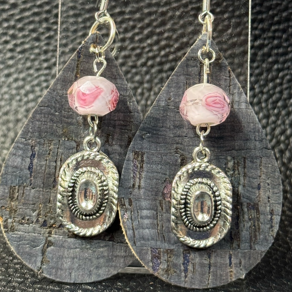 Western Cork Teardrop Earrings